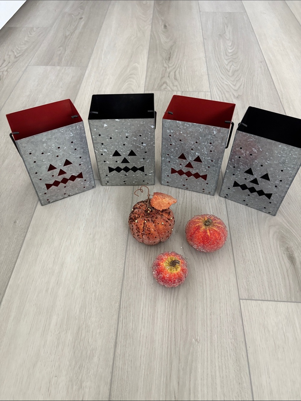 Galvanized Steel Halloween Luminaries.